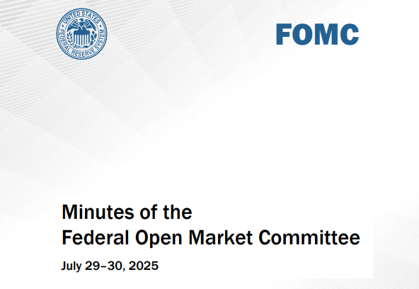 美國聯準會（Fed）周三（20 日）公布 7 月 29-30 日貨幣政策會議紀要。